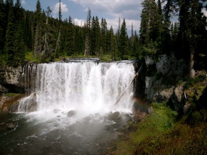 Iris Falls of Bechler River in Yellowstone National Park