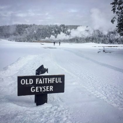 Old Faithful in Winter