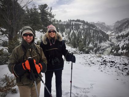 Snowshoeing in Yellowstone 