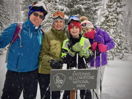Family Ski in Yellowstone 