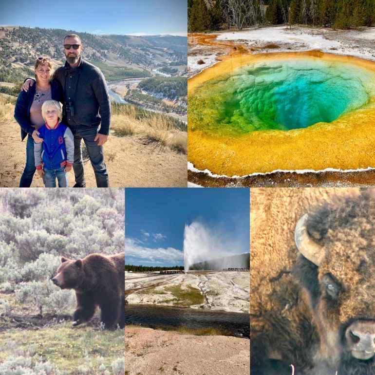 Collage of Yellowstone 