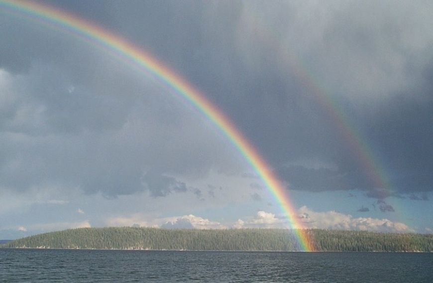 Rainbow on Shoshone Lake 
