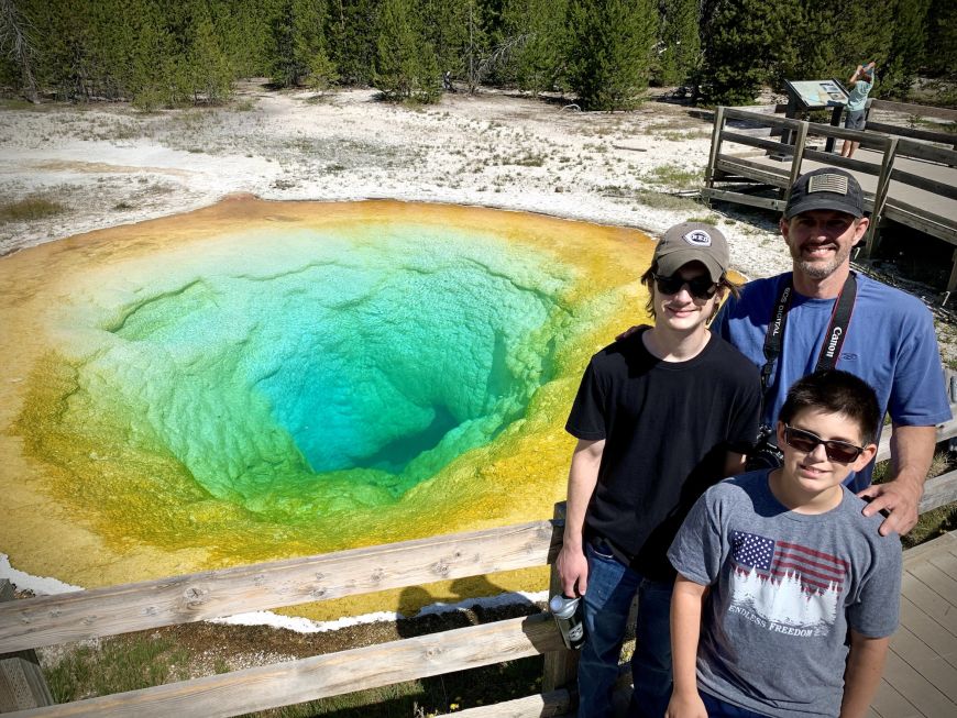 Hike to Morning Glory Pool in Yellowstone National Park