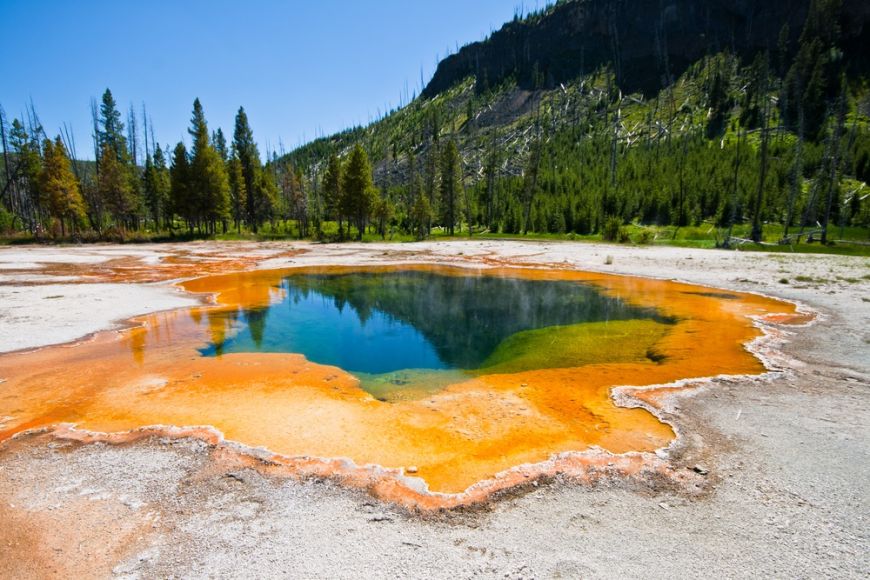 Emerald Pool in Yellowstone 