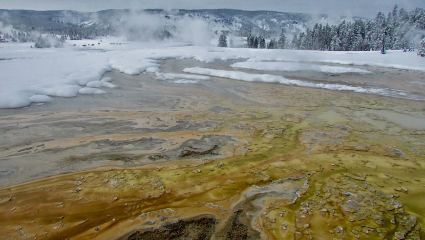 Upper Geyser Basin in Yellowstone Upper Geyer Basin Yellowstone in Winter